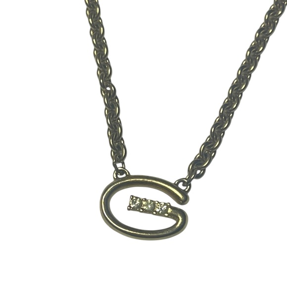 Givenchy Jewelry - Givenchy Vintage Crystal G Logo Pendant Necklace